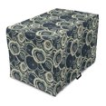 thumbnail image 1 of Grunge Dog Crate Cover, Wood Pattern Nature Inspirations Circles of a Tree Abstract Style, Easy to Use Pet Kennel Cover for Medium Large Dogs, 35" x 23" x 27", Reseda Green Blue, by Ambesonne, 1 of 6