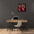 thumbnail image 4 of AlmaCh 20x20 Black Modern Framed Museum Art Print Titled - Hot Peppers, 4 of 5