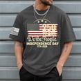 thumbnail image 2 of Rotm America Shirt American Flag T-Shirt Memorial Day Red Blue White Star Stripes 1776 Independence Day T-Shirt Dark Gray,S, 2 of 5