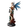 thumbnail image 4 of Ebros Gift 4.5' Moon Spell Caster Fairy with Owl Cat & Solar LED Lantern Garden Statues, Decorative, 4 of 10
