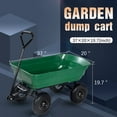 thumbnail image 3 of KAPAS Garden Dump Cart, Multifunctional Dumper Equiped with 4-Wheels Pneumatic Tire and Heavy Duty Steel Frame for Lawn, Garden, Yard, Garage, Wood and Cargo Carrier, 3 of 7