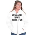 thumbnail image 4 of Mermaids Have More Fun Beach Lover Zip Hoodie Sweatshirt Women Brisco Brands L, 4 of 5