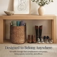 thumbnail image 6 of Best Choice Products Round Storage Basket w/ Handles, Handwoven Water Hyacinth, Storage Organizer Tote - Chestnut, 6 of 9