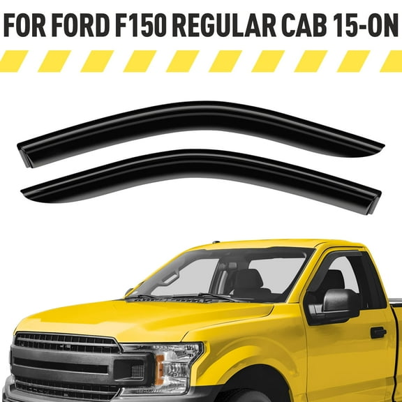 AEROGUYS Extra Durable Window Deflectors Tape-On Window Visors Rain Guards Fit for Ford F150 2015-2026 Regular Cab, Sun Visors, Wind Vent for Shades, Exterior Car Accessories - 2 pcs. AG0903