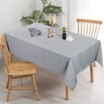 thumbnail image 1 of Zstar Table Cloths Rectangle 60 x 120 Inch Waterproof Tablecloth for 8 Foot Rectangle Tables Grey, 1 of 6