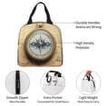 thumbnail image 4 of KLL Magnetic Old Compass On World Map Print Insulated Lunch Bag Women, Reusable Cute Tote Lunch Box for Adult & Men, Leakproof Cooler Lunch Bags for Work Office Travel Picnic, 4 of 6