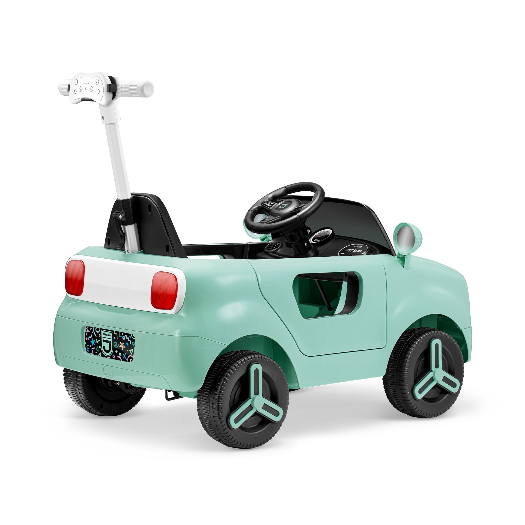 Jetson Mako Electric Motor Assist Ride-On Push Car - Green