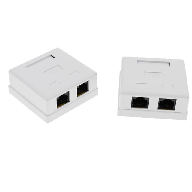 lionlar 2 Pcs. Connection Box 2x Connection Cat 6 Surface Mount Box Surface Mount Box