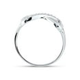 thumbnail image 3 of Sterling Silver Womens Round Diamond Infinity Fashion Band Ring 1/10 Cttw, 3 of 4
