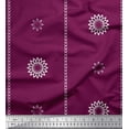 thumbnail image 1 of Soimoi Silk Fabric Stripe & Floral Artistic Printed Fabric 1 Yard 42 Inch Wide, 1 of 3