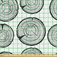 thumbnail image 2 of Nature Art Fabric by the Yard, Annual Tree Rings Motif in Concentric Circles Geometric Symbolism, Decorative Upholstery Fabric for Chairs & Home Accents, Charcoal Grey and White by Ambesonne, 2 of 5
