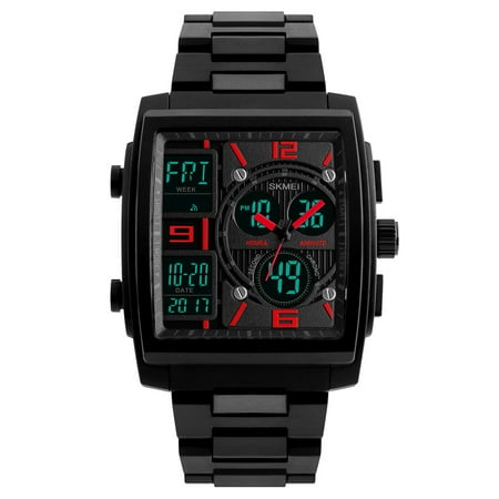SKMEI Offical Sport Men Dual Display Digital Quartz Multifunction Countdown Watch 50M Waterproof Wristwatch