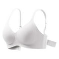 thumbnail image 4 of Arlun,Women's Jelly Glue Lift up Soft Support Bras No Underwire Seamless Push up Side Retraction Semi Fixed Cup Bra Wire-Free Full Coverage Thin Bralettes Grey M, 4 of 5