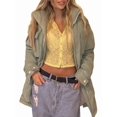 thumbnail image 2 of Women'S Cardigan Hollow Out Button Front V Neck Long Sleeve Knit Crop Sweater Top Yellow M, 2 of 10