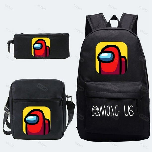 Mochila 3D Game Among Us para niños y niñas Bolsa Escolar dibujos animados