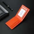 thumbnail image 3 of Miroddi Minimalist Wallets for Men, Slim Leather Bifold Wallet Credit Card Holder with Cash Pocket, ID Window, RFID Blocking, Gifts for Men, Orange, 3 of 9