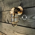 thumbnail image 4 of Vintage Heavy Brass Metal Antique Victorian Marine Style Swan Neck Wall Mount Outdoor & Indoor Light Fixture, 4 of 10