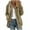 Khaki, variant on Aoujea Winter Long Coats for Women Solid Plus Size Winter Warm Loose Plush Zip Hooded Jacket Coat with Pockets S-5XL