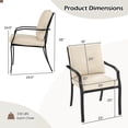 thumbnail image 3 of Gymax Outdoor Patio Dining Chair Set of 4 Stackable Garden Chairs with Metal Frame, 3 of 10