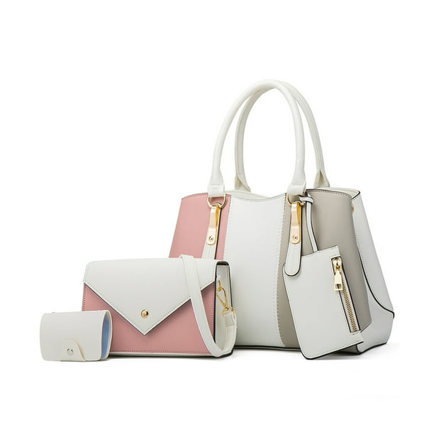Bolso de Hombro Minnieouse 4 Piezas Gran Capacidad Mujer Blanco