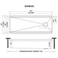 thumbnail image 3 of Ruvati 45-inch Workstation Two-Tiered Ledge Kitchen Sink Undermount 16 Gauge, 3 of 25