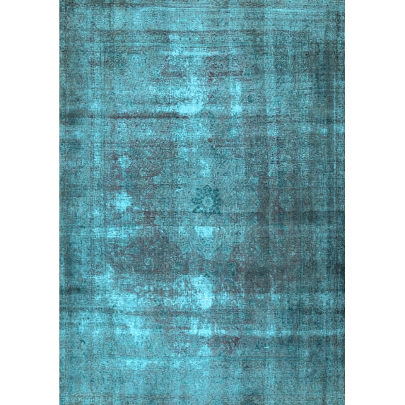 Ahgly Company Indoor Rectangle Persian Light Blue Traditional Area Rugs, 7' x 10'