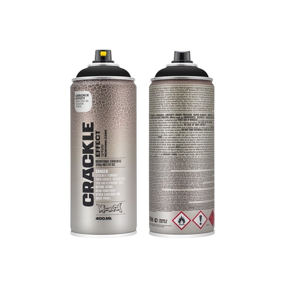 Montana Cans CRACKLE EFFECT Spray Paint, 400ml, Traffic Black