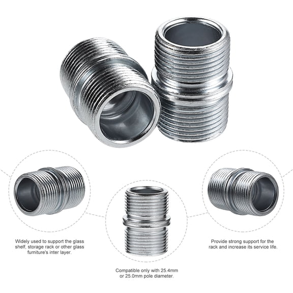 SEWOART 4Pcs Silver Shelf Support Nut Connectors Carbon Steel for Wire Rack Parts