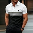 thumbnail image 2 of OIOLOYJM Mens Golf Shirts Summer Short Sleeve Mesh Color Block Casual Quick Dry Lightweight Polo Shirts Trendy Work Athletic Collared Shirts Black 2XL, 2 of 5