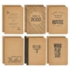 12 Pack Kraft Paper Motivational Notebooks, Bulk Set Lined A6 Inspirational Journals for Coworkers, Bosses, Employee Gifts (4 x 5.75 In)