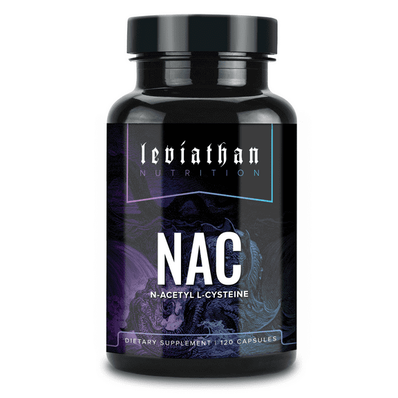 Leviathan Nutrition NAC - N-Acetyl L-Cysteine 600mg, 120 Capsules - Gluten Free NAC Supplement