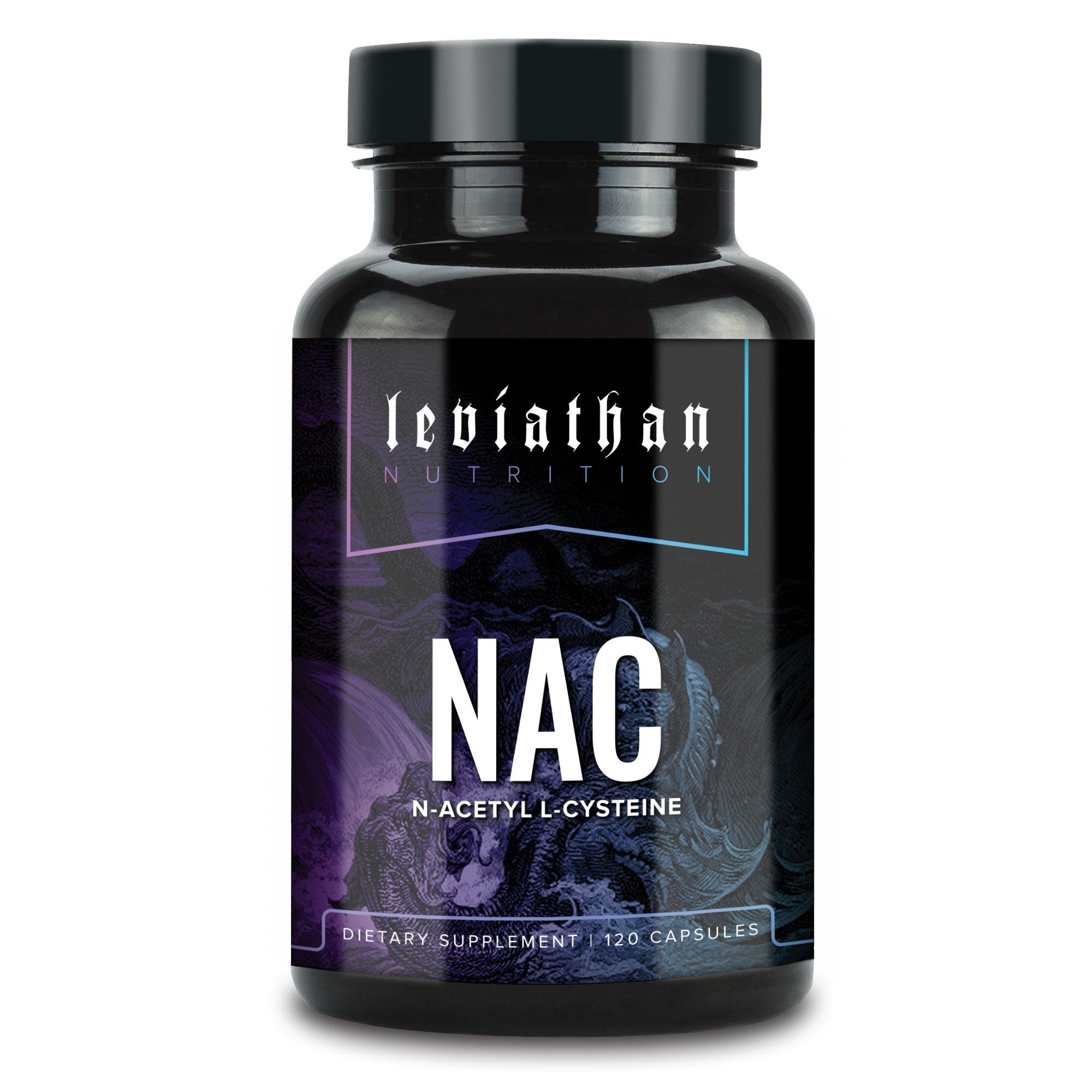 Leviathan Nutrition NAC - N-Acetyl L-Cysteine 600mg, 120 Capsules - Gluten Free NAC Supplement