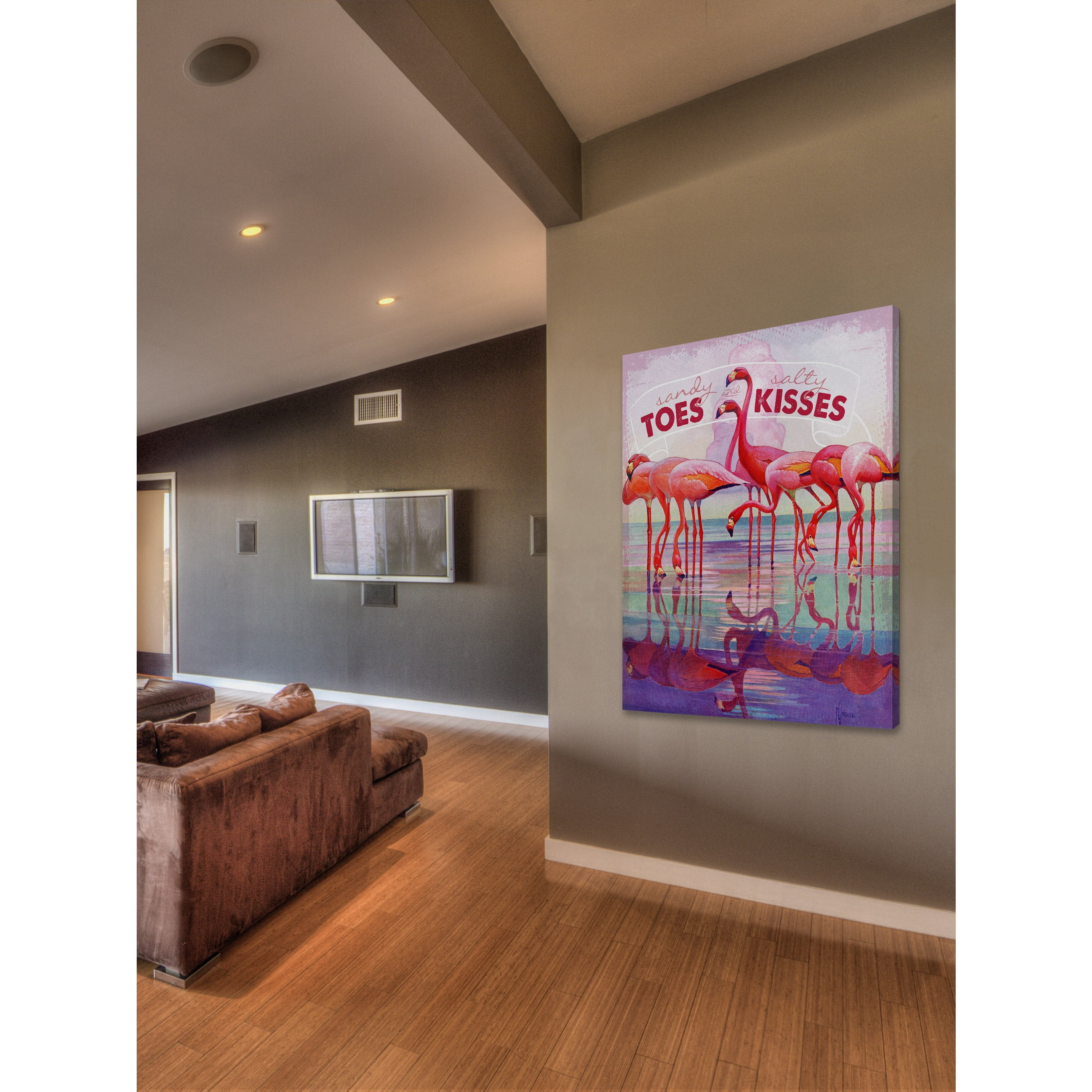 "Flamingo I" Painting Print on Wrapped Canvas