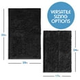 thumbnail image 2 of Nestl Bathroom Rugs, Machine Washable Bath Mats For bathroom Floor Rugs, Nonslip Backing Rubber Bath Rug, Black, 2 of 6