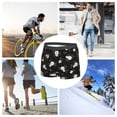 thumbnail image 7 of Men's Boxer Briefs, Rose Flowers Black Soft Comfy Mens Underwear Boxer Briefs Breathable With Widen Waist, 7 of 7