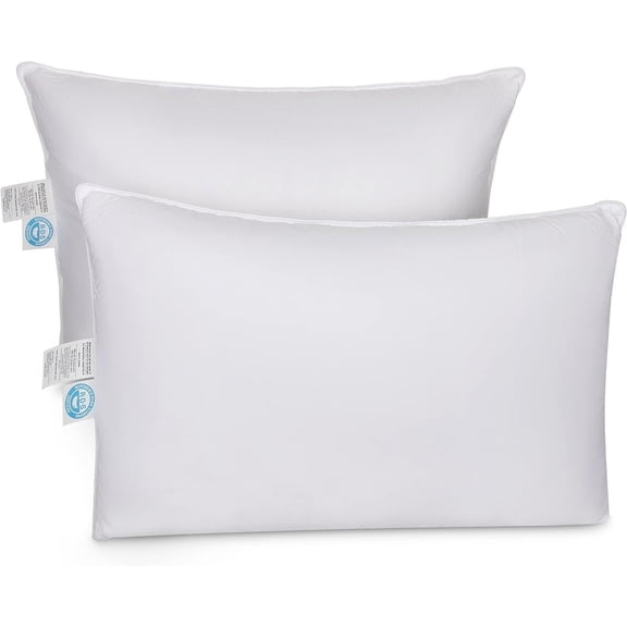 East Coast Bedding Goose Down Pillows, Soft Density 600 Fill Power - Available in Standard, Queen, King