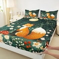 thumbnail image 3 of Manfei Cute Wild Fox Bed Sheets Set Twin Size,Cartoon Mushroom Bedding Sets Twin Size,Graffiti Flower Floral Bed Sheets Twin For Girls,Breathable Bedroom Decor,3 Pieces, 3 of 7