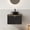 24''Round Stone Black Vessel, variant on LHSHID 30"Bathroom Vanity Sink,Wall-Mounted Floating Plywood Storage Cabinet,Twill Double Doors with Metal Trim,Transparent Black Round Glass Basin Black Sintered Stone Top,Black