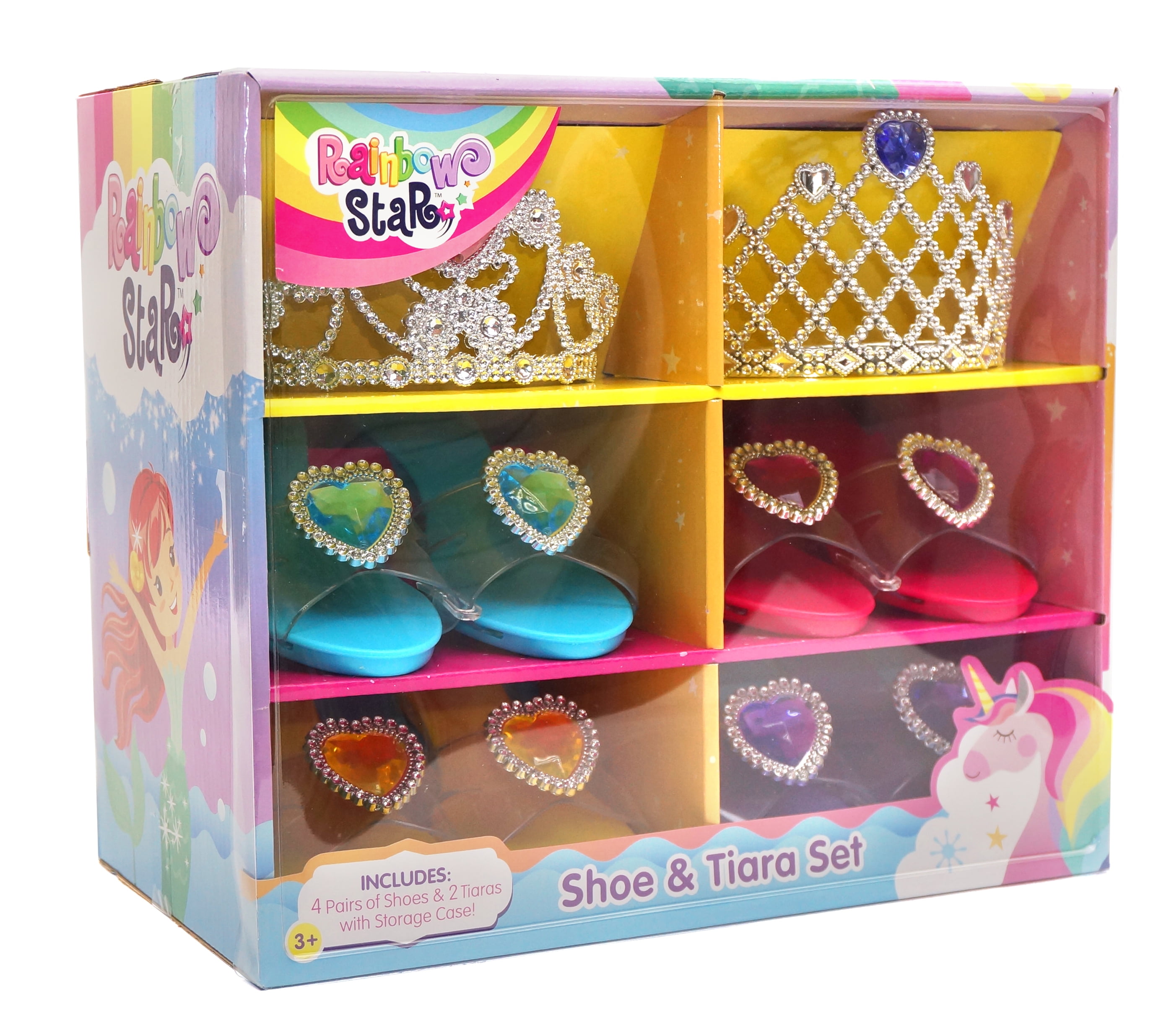 open lace back dress Mastom Girls Play Set! Princess Dress Up Shoes and Tiara (3 Pairs of Shoes  + 1 Tiara) Role Play Collection Fashion Princess Shoe for Little Girls :  Toys & Games