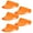 Orange, variant on 5 Pieces of White Adjustable Sport Visors Sun Visor Hats Cap Visors for Women and Men (One Size)