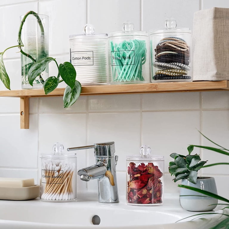 HBlife 6-Pack Clear Acrylic Canister Set With Labels photo 3