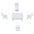 thumbnail image 1 of 2x 1/75 Muebles Uppenhaus-muebles de Muñecas de Mesa en Miniatura para Comedor de Muñecas 2 piezas, 1 of 8
