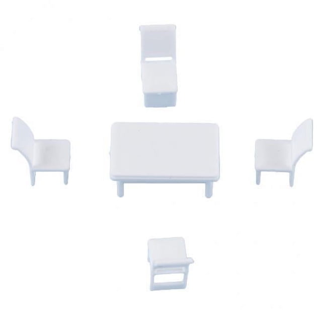 2x 1/75 Muebles Uppenhaus-muebles de Muñecas de Mesa en Miniatura para Comedor de Muñecas 2 piezas