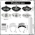 thumbnail image 2 of 42PCS New Year Eve Party Supplies 2026 - Black Silver Firework, Paper Glasses, Headband Cone Hats, Blowouts, Necklace, 2026 New Year Party Decorations Kit, 2 of 7