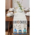 thumbnail image 2 of Hokiten Table Runners 60 Inches Long Dress Scarves, Farmhouse Daisy Farmhouse Kitchen/Dining Table Runner, Small Coffee Tablerunners, Blue Bottle Flower Vintage Butterfly 13x60 Inch, 2 of 7
