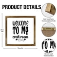 thumbnail image 2 of Eveokoki Welcome To My Craft Room Wall Art for Home Bar Cafe Farm Store Garage Club - Wooden Frame Sign Gift for Sewing Craft Lovers, 8x8 Inch, 2 of 5