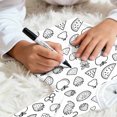 thumbnail image 7 of HXWCHs Kids DIY Hand Painted Colorable Tops and Pants Set Boys Girls Funny Cartoon Coloring T-Shirts and Pants 2 Piece Sets Size: 9-10 Years White, 7 of 7