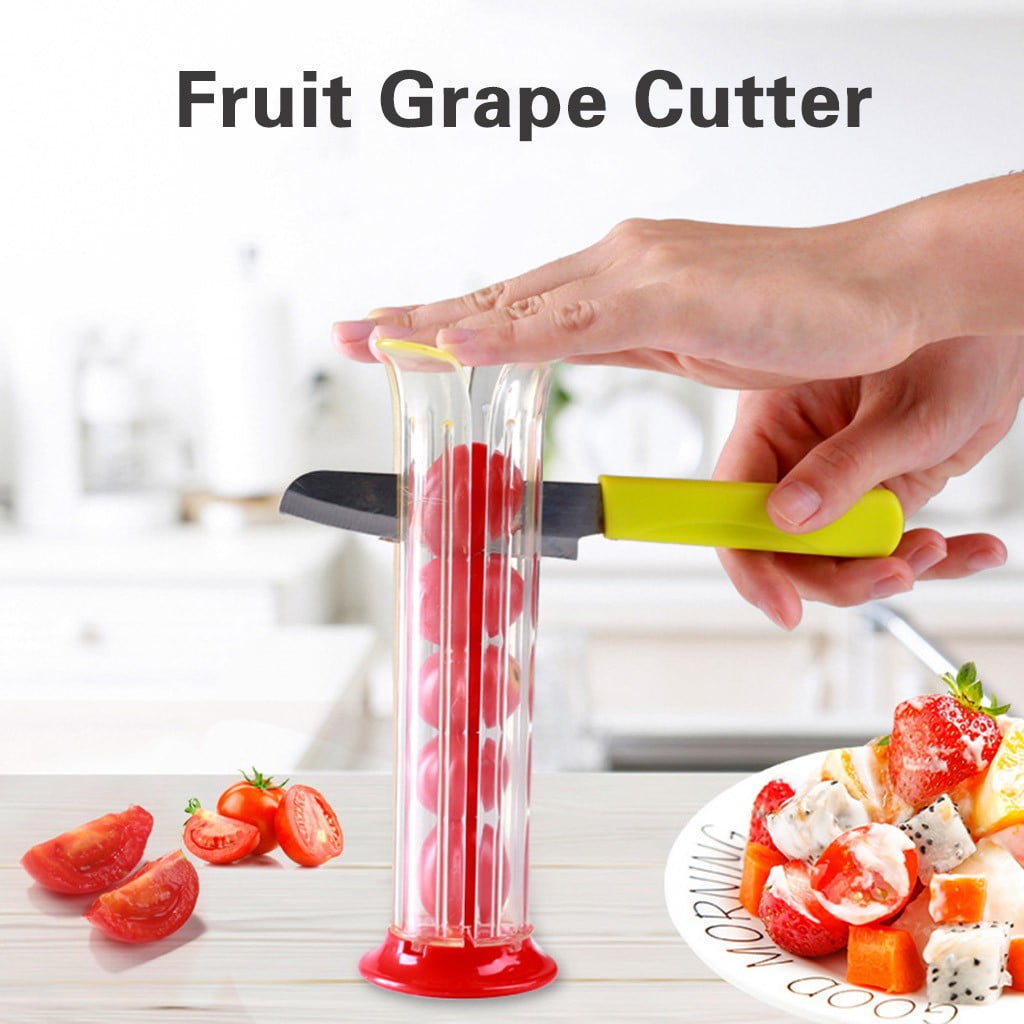 1pc Tomato Slicer Cutter Grape Tools Cherry Kitchen Pizza Fruit Splitter,  Small Tomatoes Accessories Manual Cut Gadget