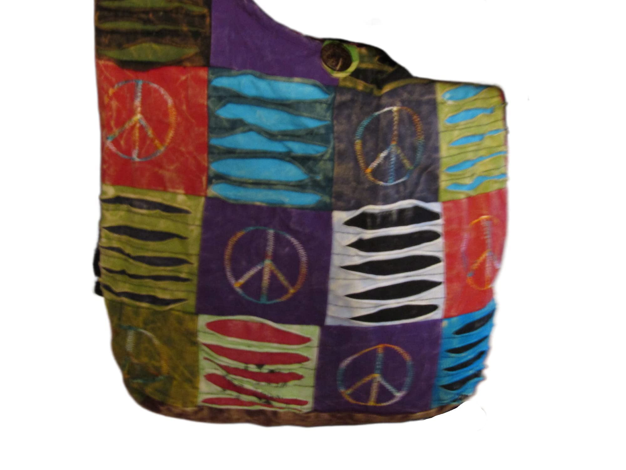 JUPA Place Patchwork Shoulder Crossbody Hippie Bag - Colorful Cotton Messenger Sling Bohemian Handbag - Shoulder Beach Bag Bohemian Purse