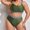Green, variant on Azrian Deals Women's Fashion Sexy Summer Plus Size Tank Top Solid Color Leopard Print High Waist Bikini Swimsuit